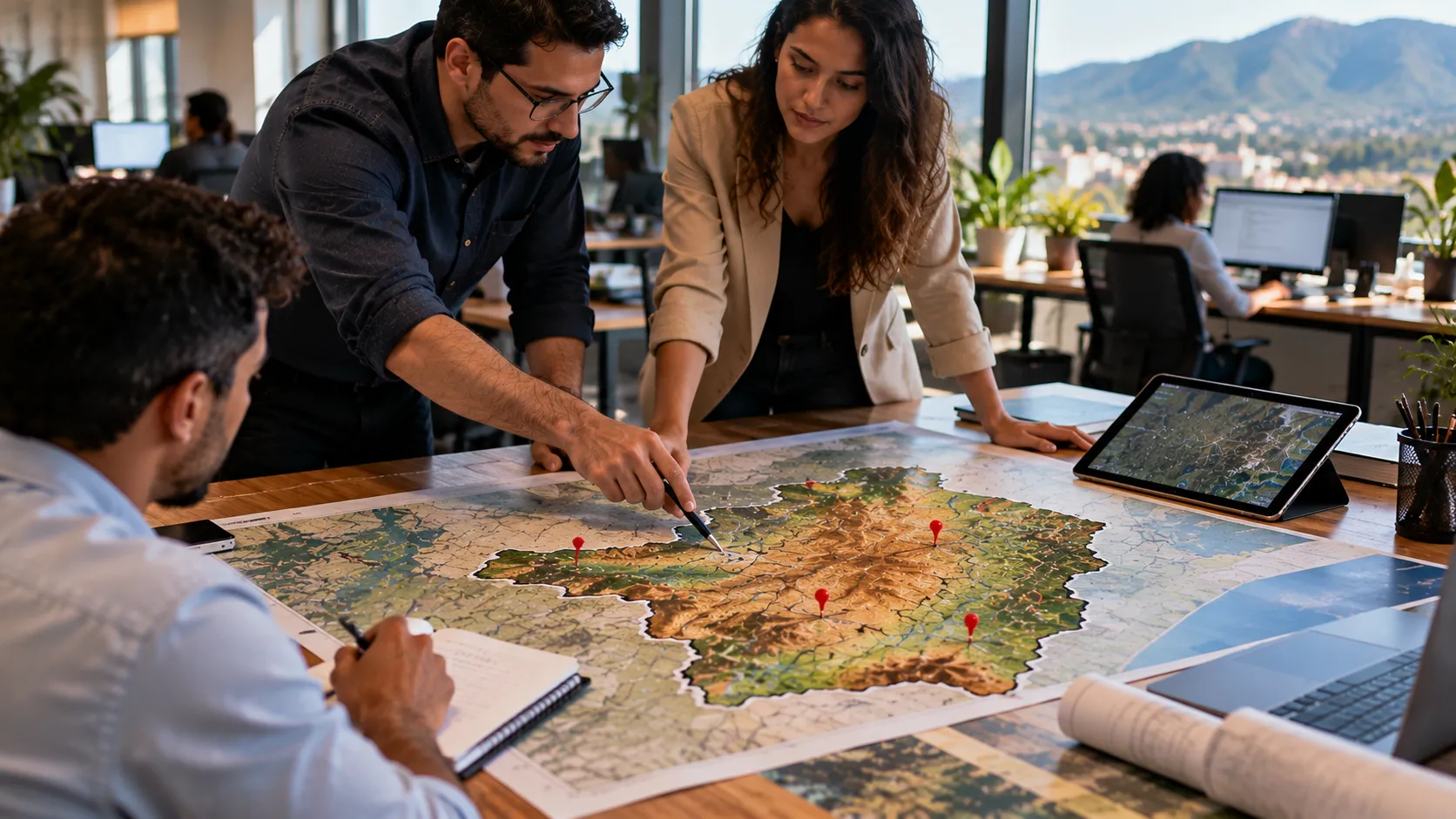 Mapa de Minas Gerais representando cobertura de atendimento na capital e no interior