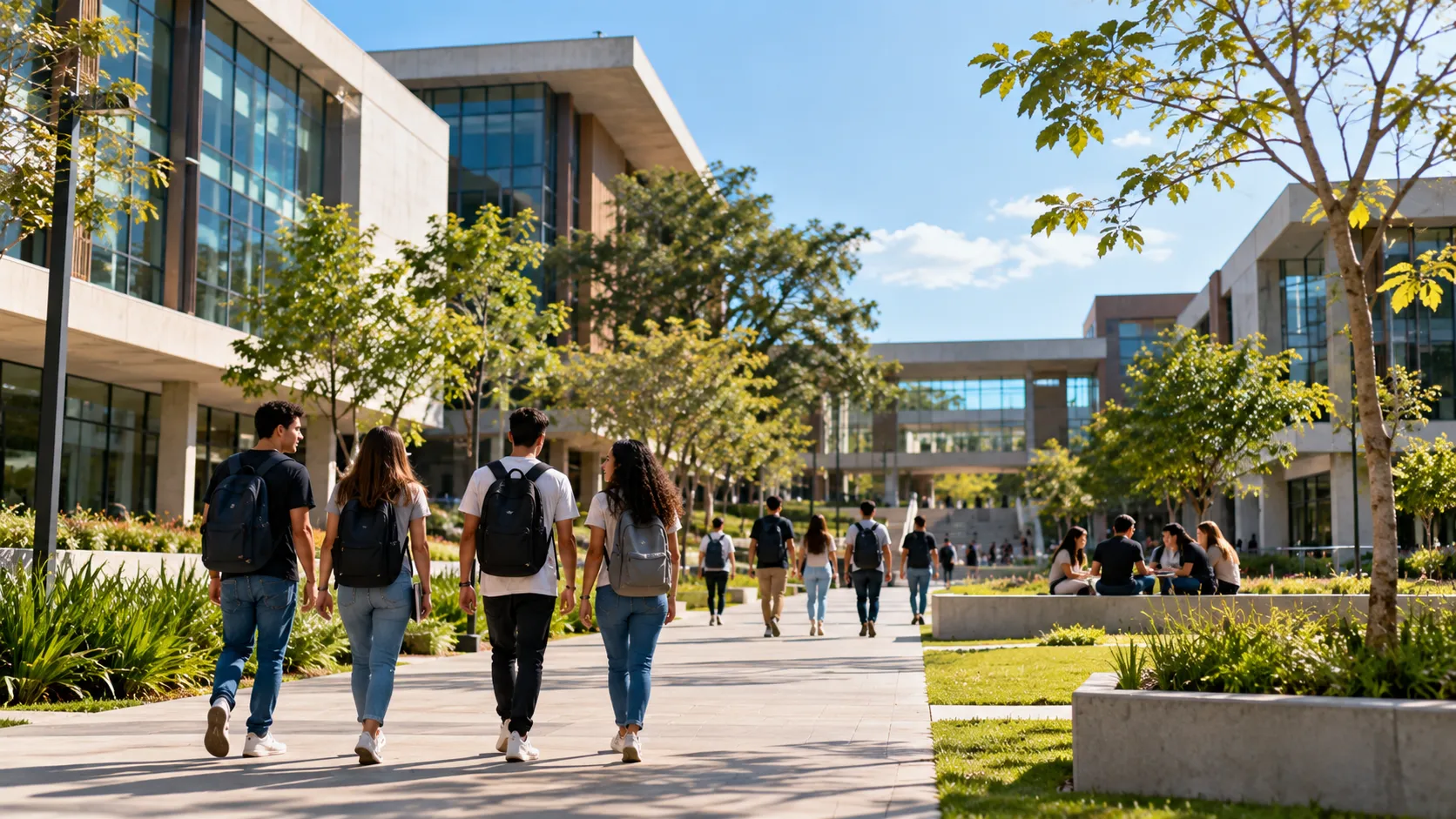 Campus universitário representando faculdades e instituições de ensino superior no Brasil