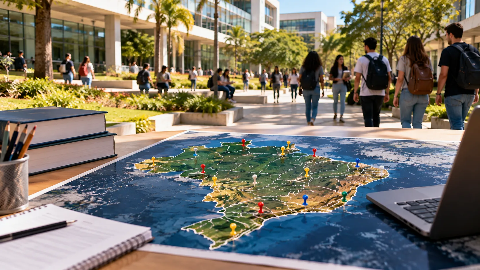 Faculdades e instituições de ensino superior distribuídas pelos estados do Brasil