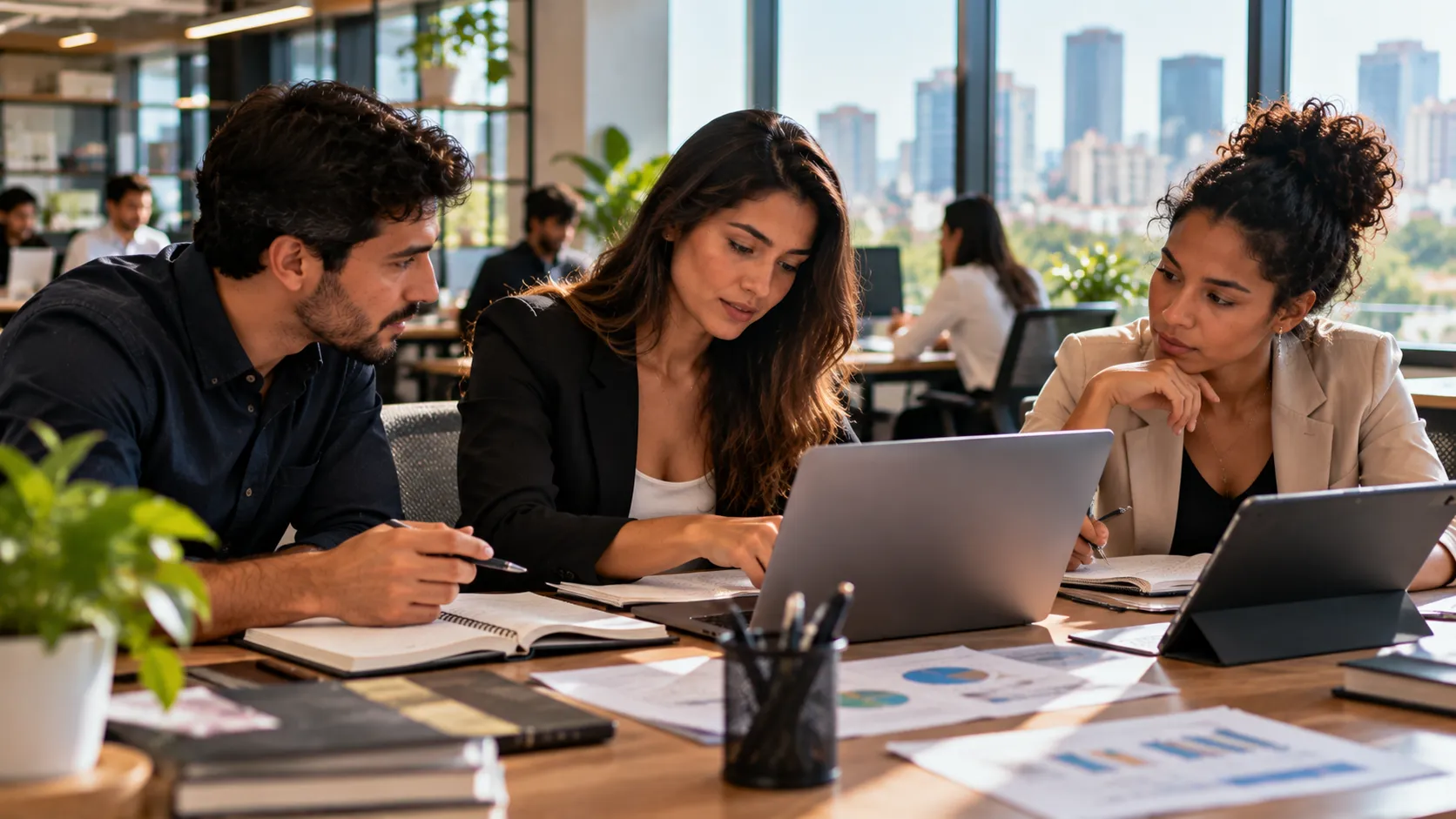 Profissional aplicando conhecimentos da formação superior em ambiente de trabalho